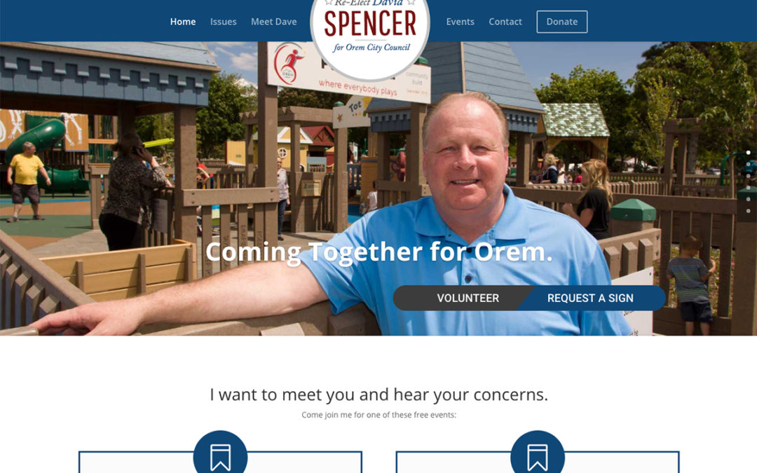 David Spencer Political Campaign Website