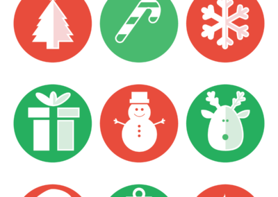 Cute Christmas Icon Set