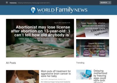 World Family News Website Redesign