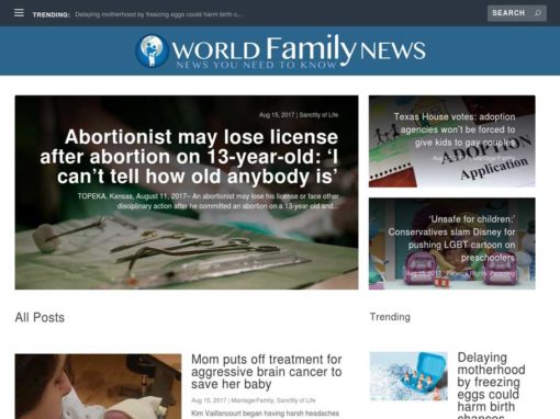 World Family News Website Redesign